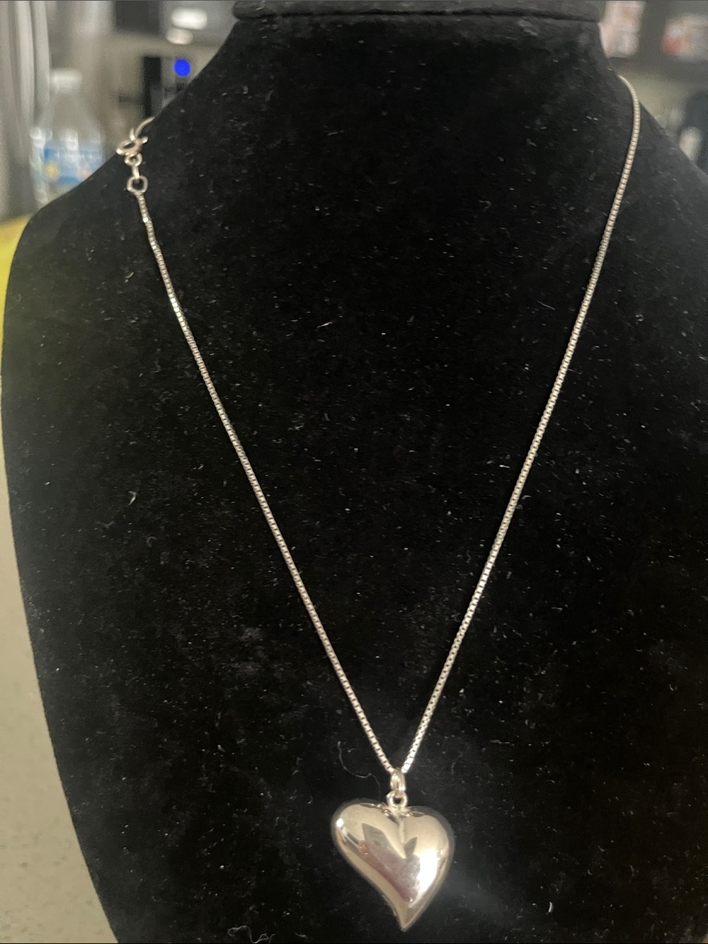 Silver Heart Pendant Necklace - Women's Silver Heart  925